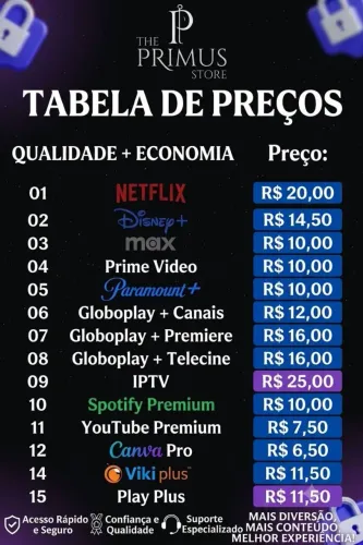 Assinaturas e serviços de streaming