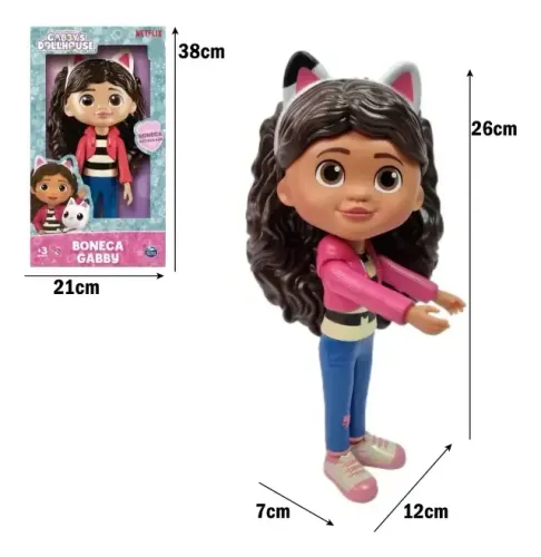 Boneca Vinil Gabby Da Serie Gabby's Dollhouse Netflix Mimo nova