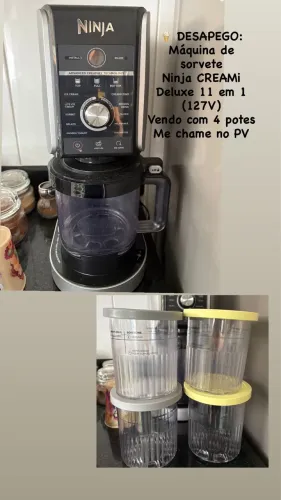 Máquina de Sorvete Ninja Creami Deluxe 11 em 1 - Importada EUA (Nova/Pouco Uso)