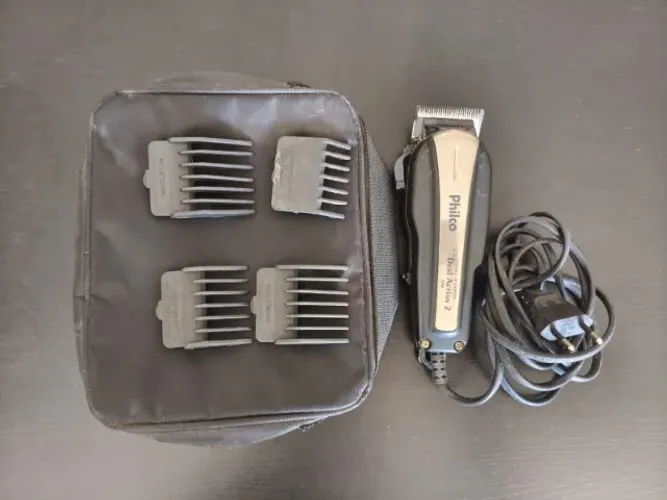 Máquina De Cortar Cabelo Philco Dual Action 2 14w Com Estojo