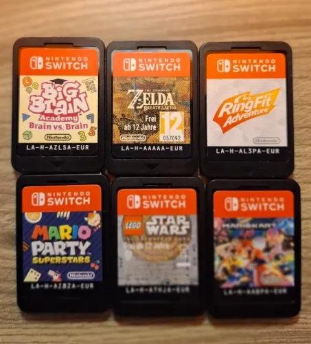 Lote de jogos para Switch com diversos exclusivos (Zelda, Mario Kart, Mario Party e etc)