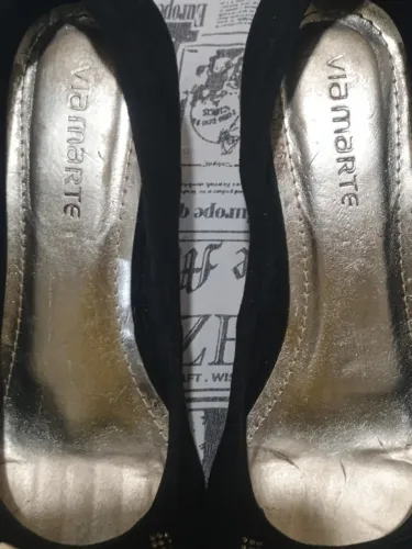 SAPATO FEMININO VIA MARTE PRETO TAMANHO 36 USADO 