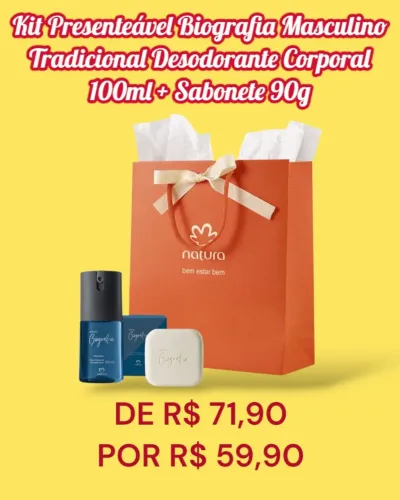Kit biografia masculino