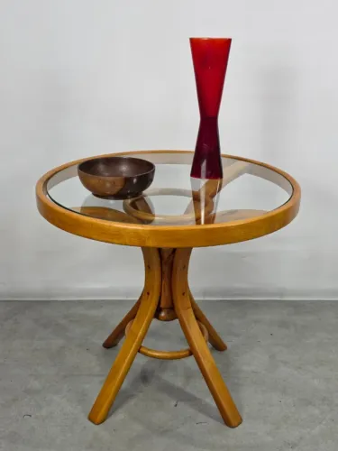Mesa de Jantar Thonart Década de 60 com tampo de vidro