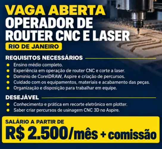 OPERADOR DE ROUTER CNC E LASER