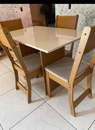Mesa Karla 4 Cadeiras Na Promoção/Entrega É Montagem Disponível Loja RL Moveis 