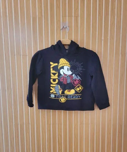 Casaco infantil preto Mickey tam 8