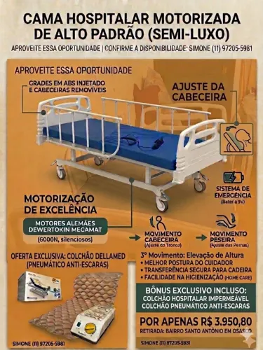 Cama hospitalar motorizada