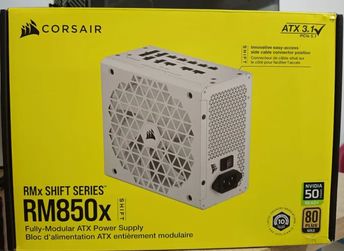 FONTE CORSAIR RM850X SHIFT BRANCA