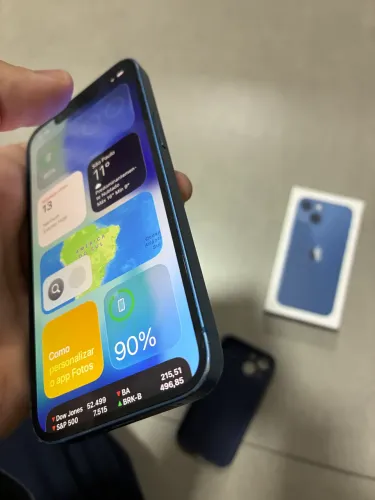 iPhone 13 mini - 128gb azul - Face ID com problema