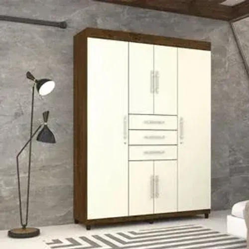 Guarda Roupa Solteiro 6 Portas e 3 Gavetas - Promoção!