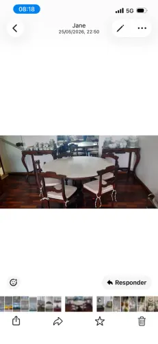Mesa jantar madeira de lei maciça