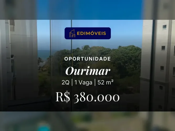 Ourimar: Apartamento 2 quartos em condomínio com vista para o mar