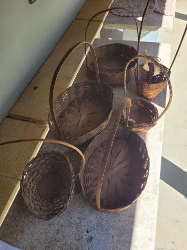6 Cestas Tipo Bambu
