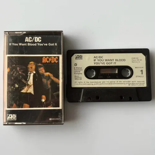 AC/DC If You Want Blood Fita Cassete Importada Alemanha / UK