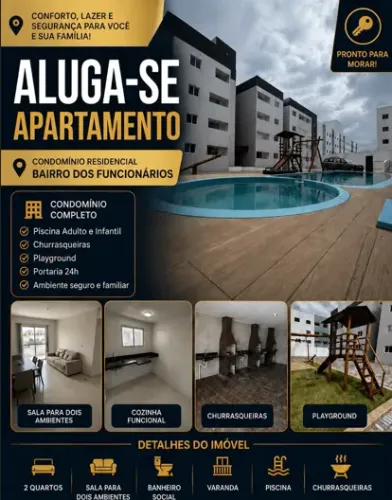 Apartamento para alugar nos funcionários