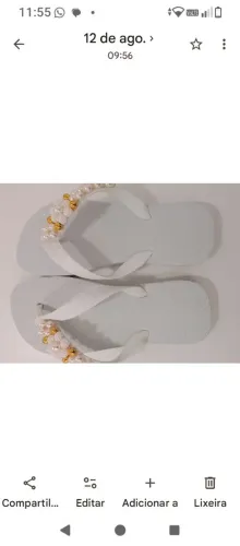 Chinelos bordados