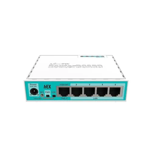 Mikrotik RouterBOARD HEX Lite 5 portas roteador 5 X 10/100 PoE OSL4 - (RB750r2)