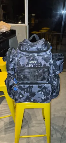 Mochila pesca marine com estojos 