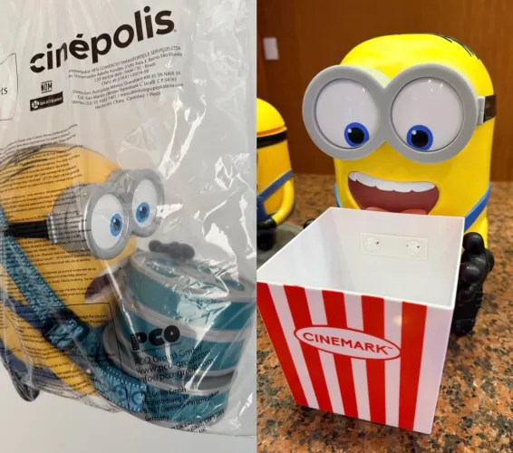 Combo 2 Baldes Minions - Cinépolis e Cinemark - Oficial Minions & Monstros