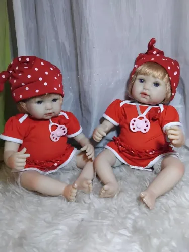 2 Boneca Gêmeas Articulada 165