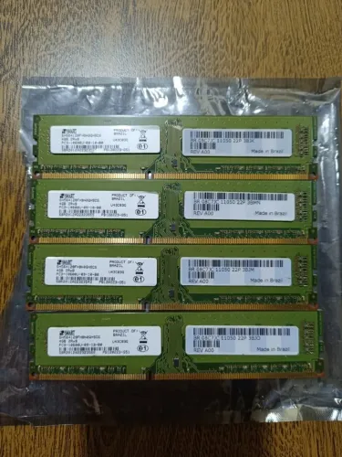 Memória RAM Desktop 16GB 4x4GB Smart