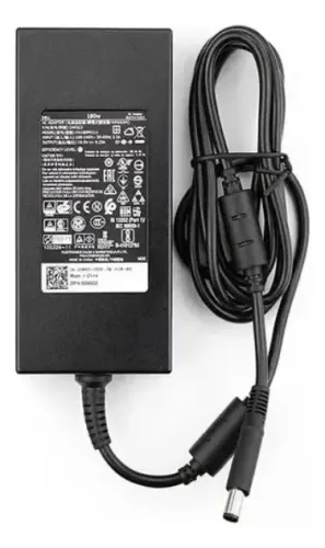 Fonte Carregador Dell 180w Notebook Vostro, Alienware Voltagem De Entrada Bivolt Preto