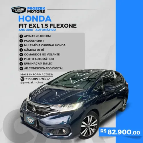 Honda Fit EXL 1.5 Flex/flexone 16V 5P AUT 2018