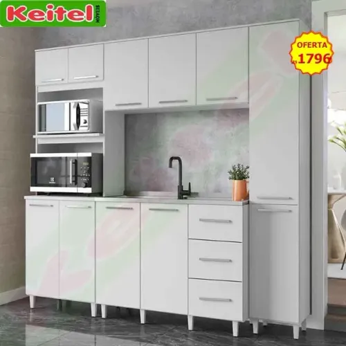 Cozinha Modulada Bianca Branco 4 Peças