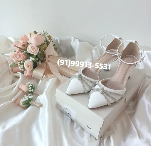 Kit noiva p/casar(buquê e sapatos)