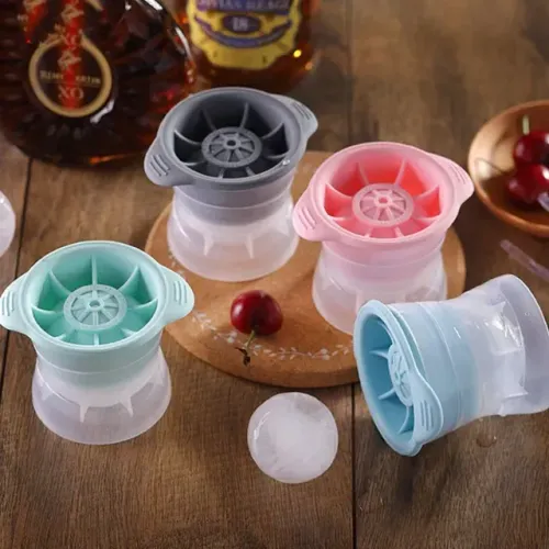 Forma De Gelo Redonda Esférica Molde Bola Esfera Bebida Whisky Bar