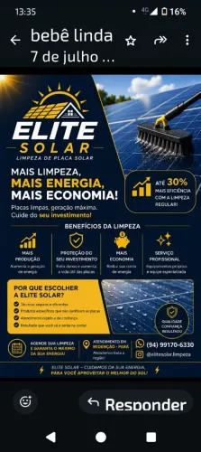 limpeza placa solar