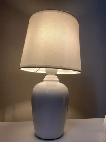 Abajur Pottery Cerâmica Branco