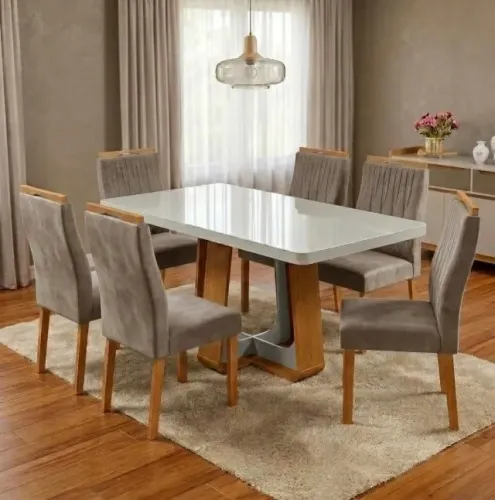 Conjunto de Jantar Castelmar 6 Lugares