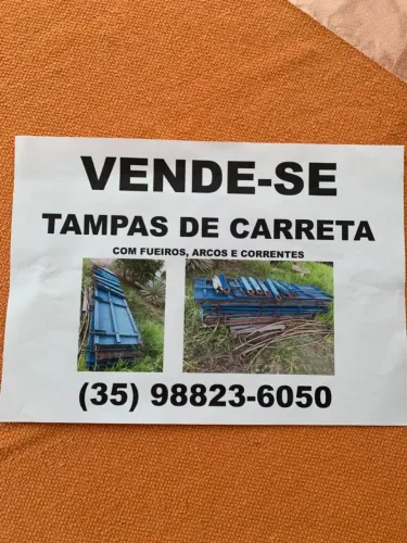 Tampas pra carretas completa , comprimento 2 metrôs e 70 centímetro de altura