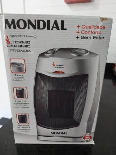 Aquecedor portátil Mondial 2 em 1 