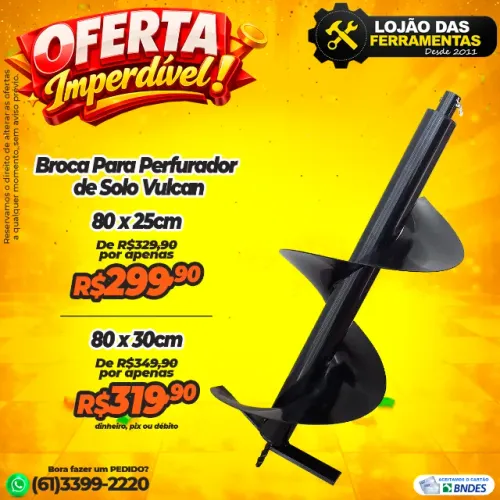 Broca Para Perfurador de Solo Vulcan