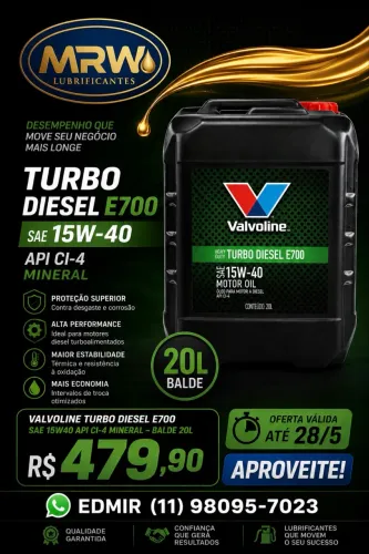 Óleo Valvoline Turbo diesel E700