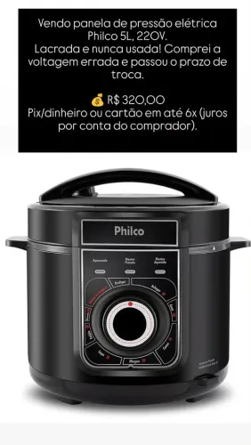 PANELA DE PRESSÃO ELÉTRICA