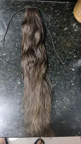 Rabo de cavalo 50cm humano com mechas