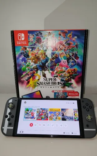 Nintendo Switch OLED Desbloqueiado Edição limitada Super Smash Bros