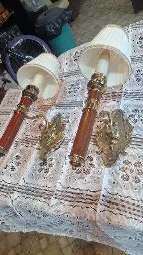 par de arandelas antigas