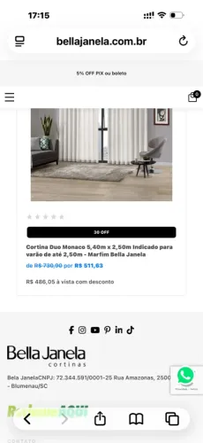 Cortina para trilho