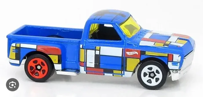 HOTWHELLS LOOSE CHEVY CUSTOM 69 - VERMELHO E O AZUL.