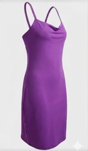 Vestido tubinho poliamida fúcsia