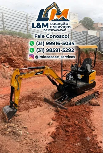 Aluguel / Locação de BobCat Mini Escavadeira em BH e Região
