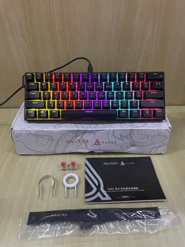 TECLADO MECÂNICO NACODEXx X AJAZZ NOVO GAMER COM LED