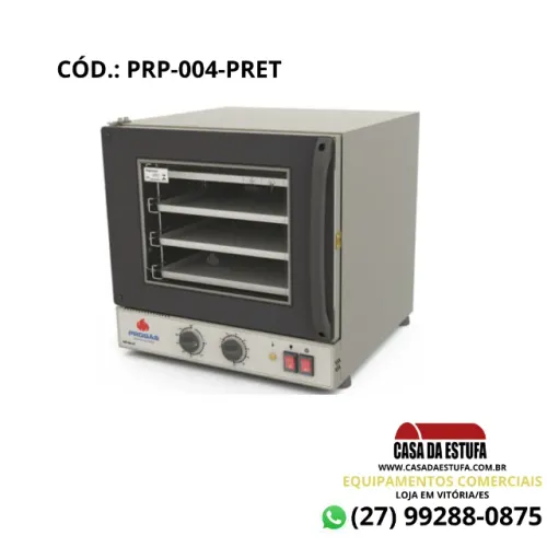 Forno Elétrico Progás Turbo Fast Oven Preto 4 Esteiras PRP-004