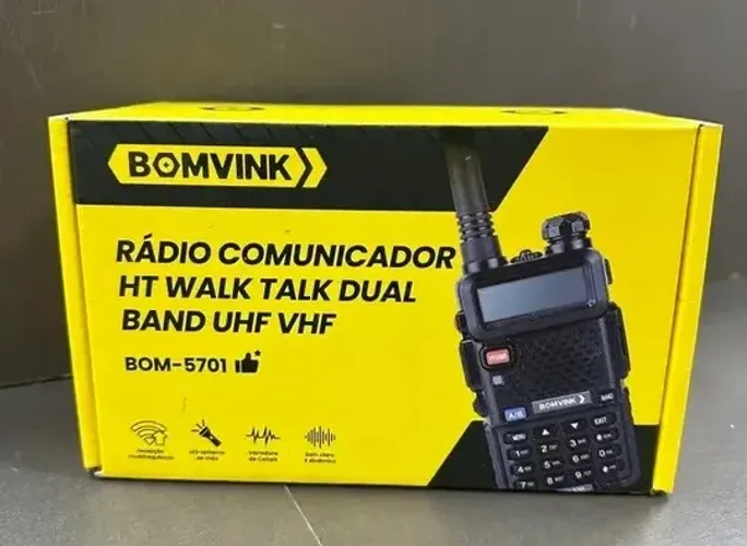 Walk Talk 5w Ht Dual Band UHF VHF 128 Canais Rádio Comunicador Walk Talk 5w