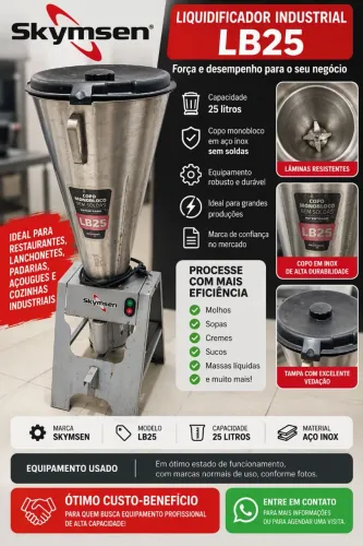 Liquidificador Industrial Skymsen LB25 (25 litros)